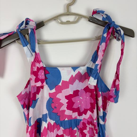 Jude Connally Rose Dress In Blooming Floral Periwinkle Medium Cotton midi maxi - Picture 3 of 11